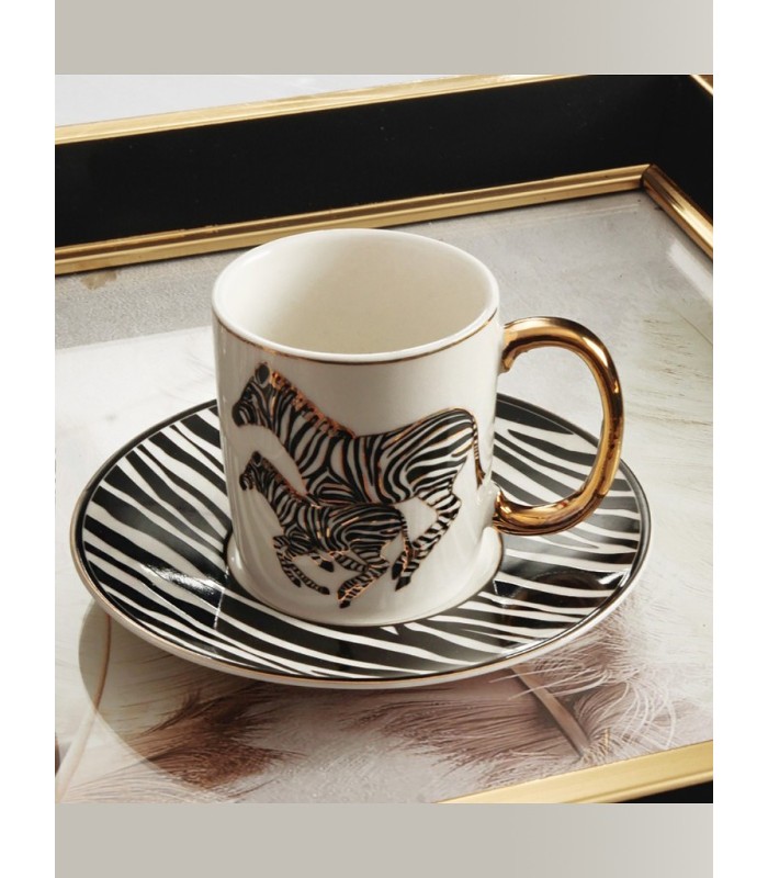 خرید سرویس قهوه خوری طرح زبرا برند آجار ترکیه با قیمت مناسب