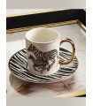 ست 6 نفره فنجان قهوه خوری طرح زبرا