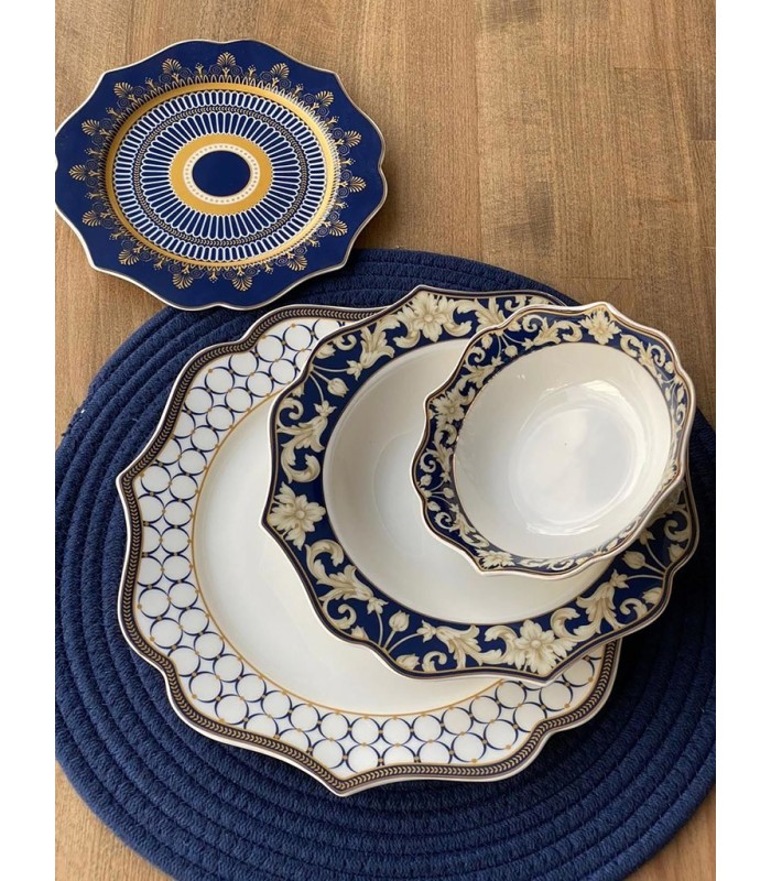 خرید سرویس غذاخوری 6 نفره 24 پارچه مدل blue ring