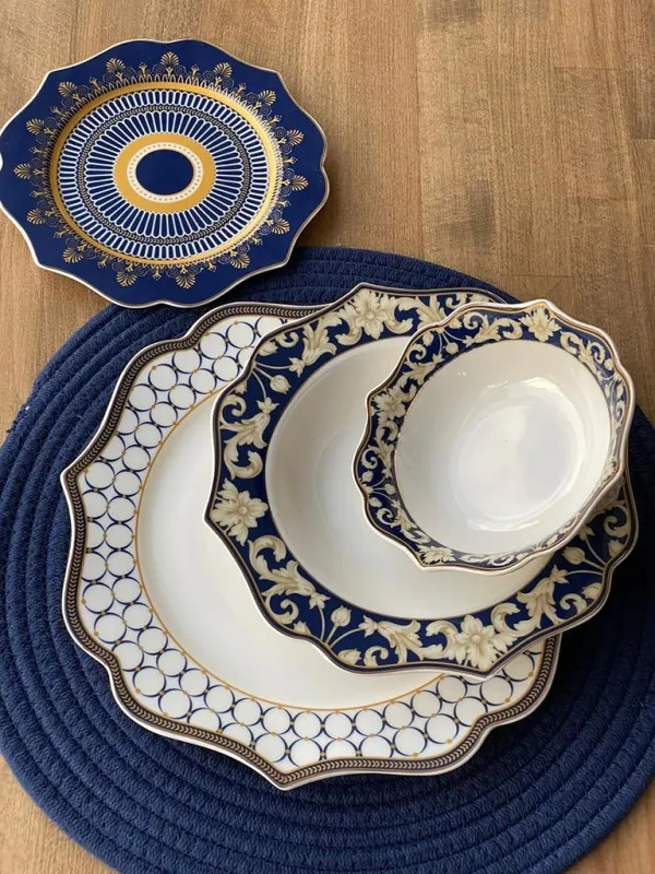 خرید سرویس غذاخوری 6 نفره 24 پارچه مدل blue ring