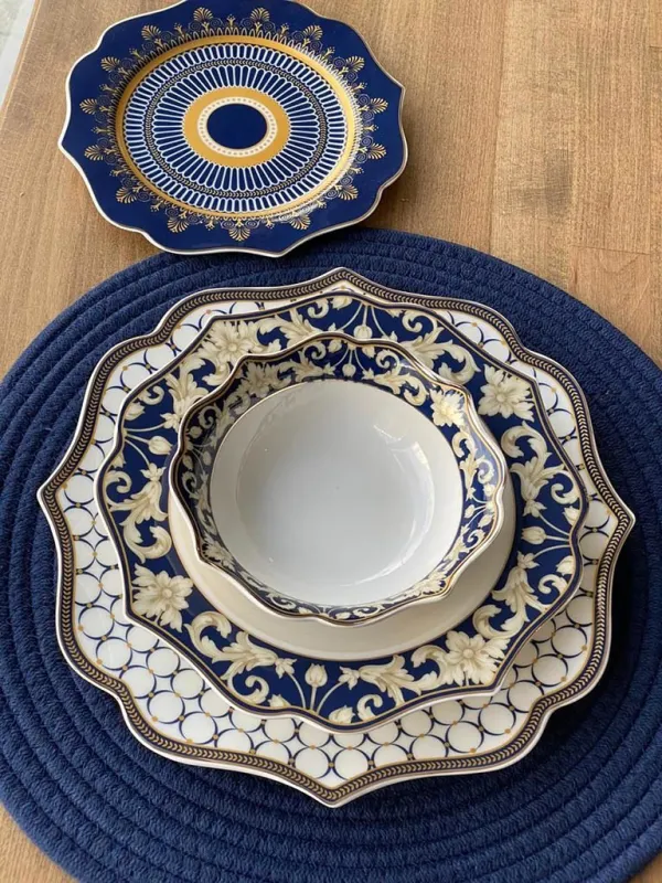خرید سرویس غذاخوری 6 نفره 24 پارچه مدل blue ring