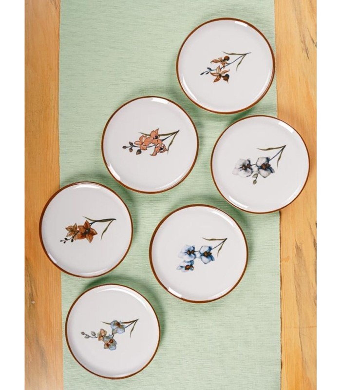 خرید ست پیش دستی 6 نفره طرح گل porland مدل azelya