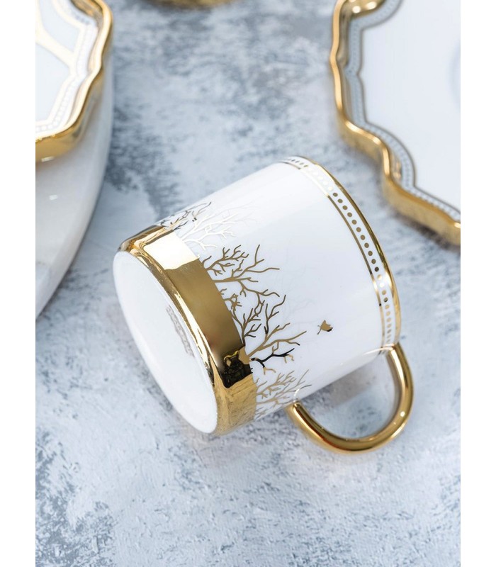 خرید ست فنجان قهوه خوری طرح درخت آجار ترکیه