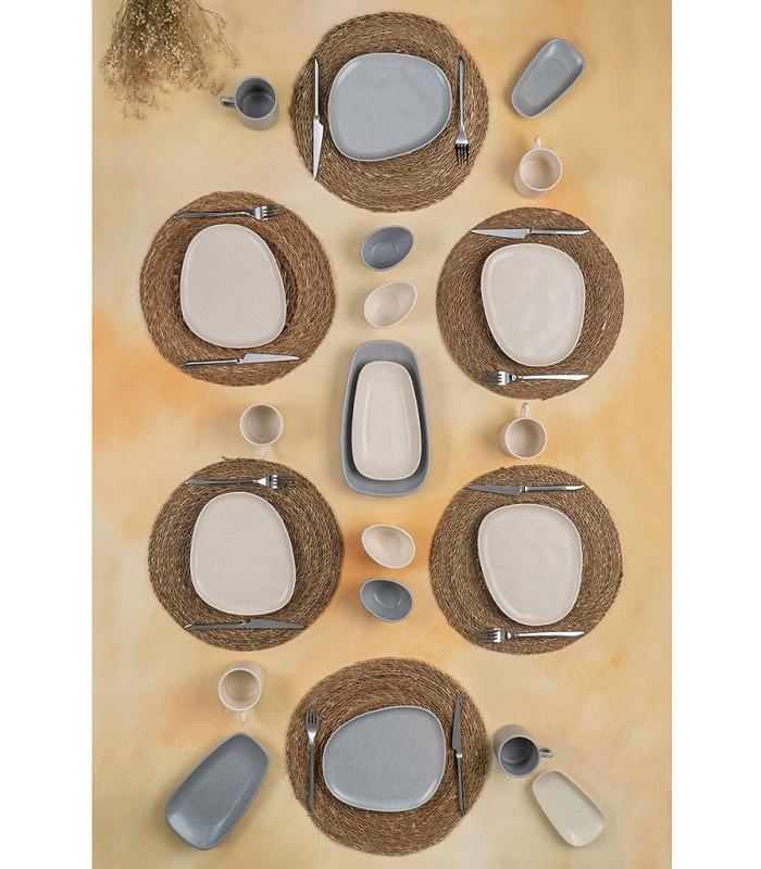 خرید سرویس صبحانه خوری مدل هندسی 6 نفره 21 پارچه آجار ترکیه با قیمت مناسب