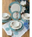 سرویس غذاخوری 6 نفره 24 پارچه آبی