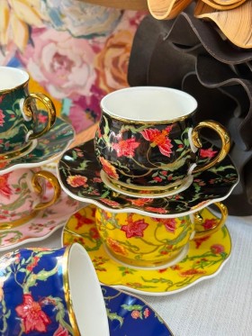 خرید ست فنجان و نعلبکی قهوه خوری ترک رویال گاردن ۶ عددی | اگوکالا
