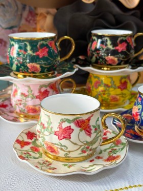 قهوه‌خوری 6 نفره ترک طرح (Royal Garden)