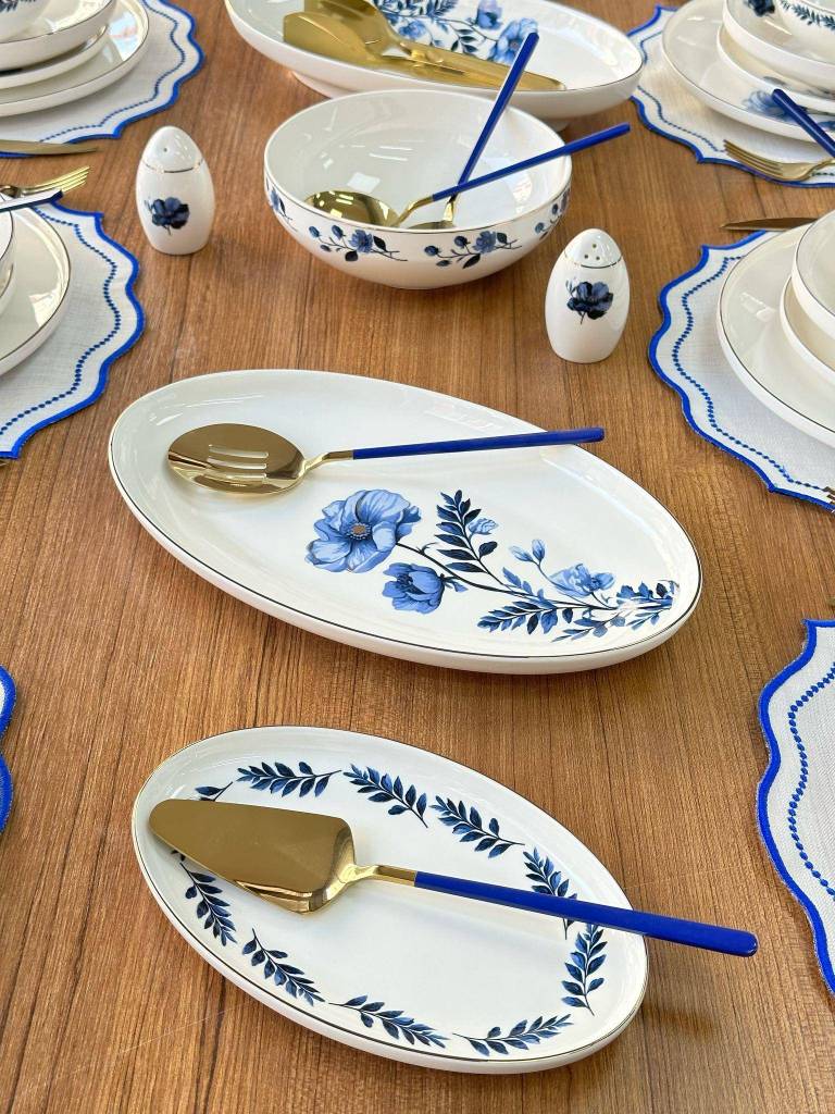 خرید سرویس غذاخوری ۱۵۹ پارچه ۱۲ نفره مدل Blue Violet