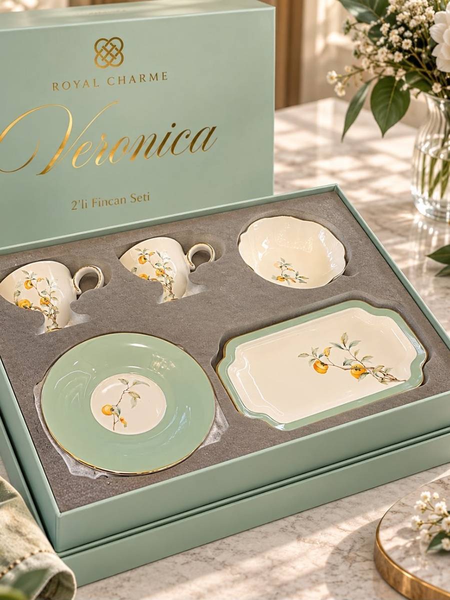 خرید سرویس ۶ پارچه فنجان قهوه خوری ۲ نفره Royal Charme مدل Veronica