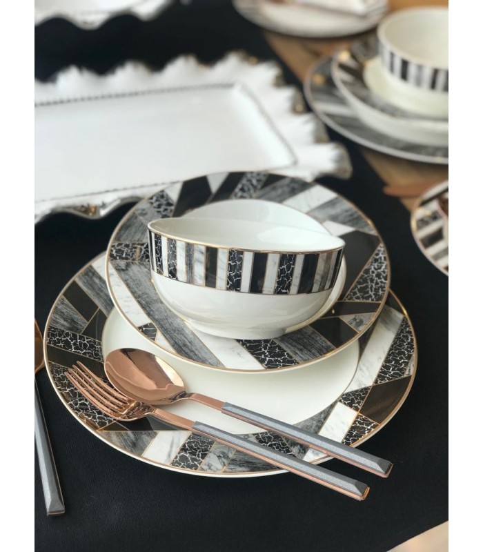 خرید اینترنتی سرویس بن چاینا غذاخوری 24 پارچه لاکی آرت ترکیه مدل savannah