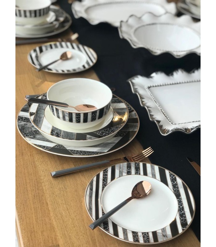 خرید اینترنتی سرویس بن چاینا غذاخوری 24 پارچه لاکی آرت ترکیه مدل savannah