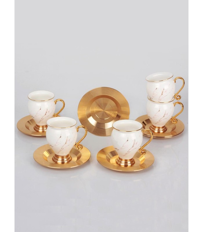 دست فنجان قهوه ترک طرح مرمر سفید برند acar