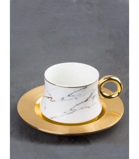 فنجان قهوه ترک طرح مرمر سفید برند acar