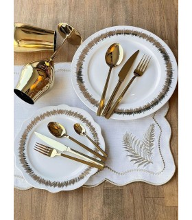 سرویس قاشق چنگال ترک رنگ طلایی ثابت