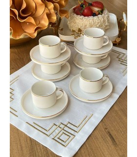 ست 6 نفره فنجان قهوه ترک مدل مدرن