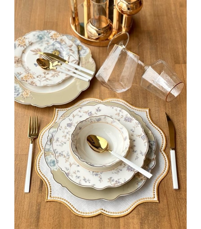 خرید آنلاین سرویس غذاخوری طرح گل decovien ترک با قیمت مناسب