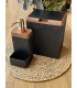 ست جامایع و سطل آشپزخانه LISBONE WOOD رنگ مشکی