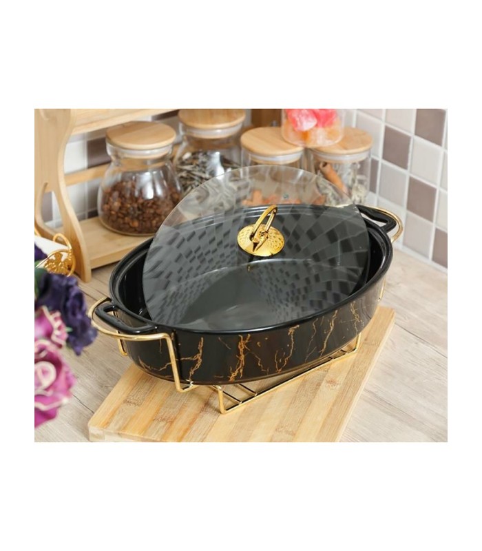 سوفله خوری وارمردار طرح مرمر مشکی برند arow